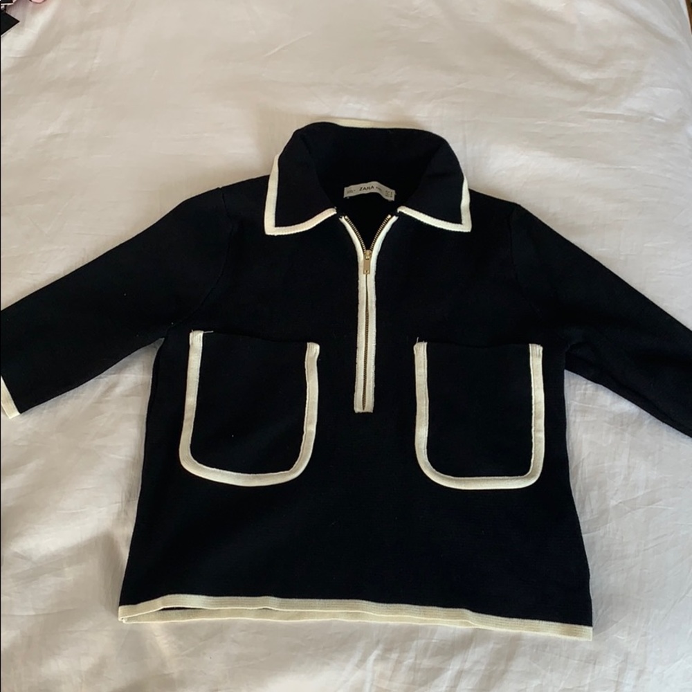 Zara knit top with collar